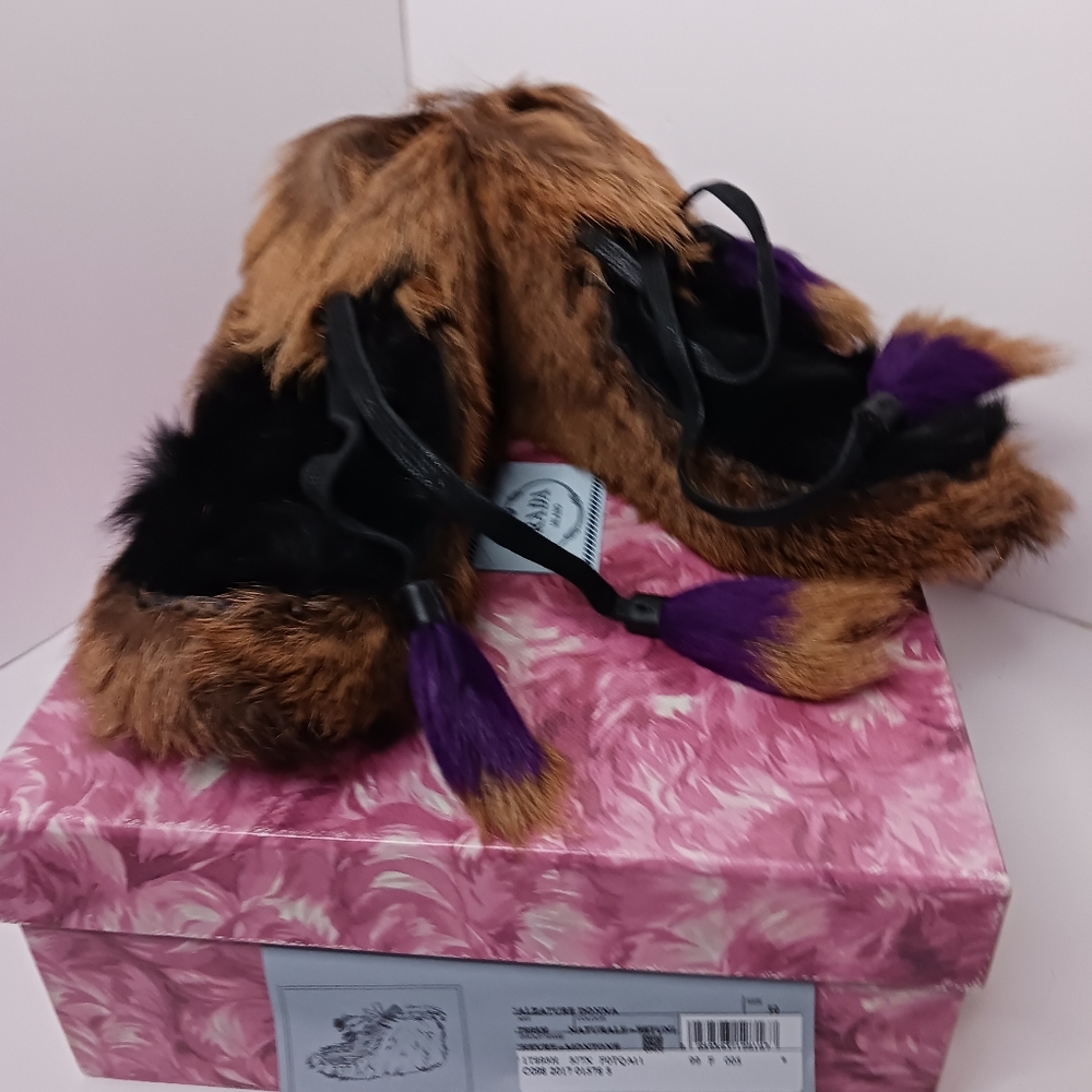 PRADA fur Chèvre Mont Goat  Goat hair ankle boots 39 -No Box_